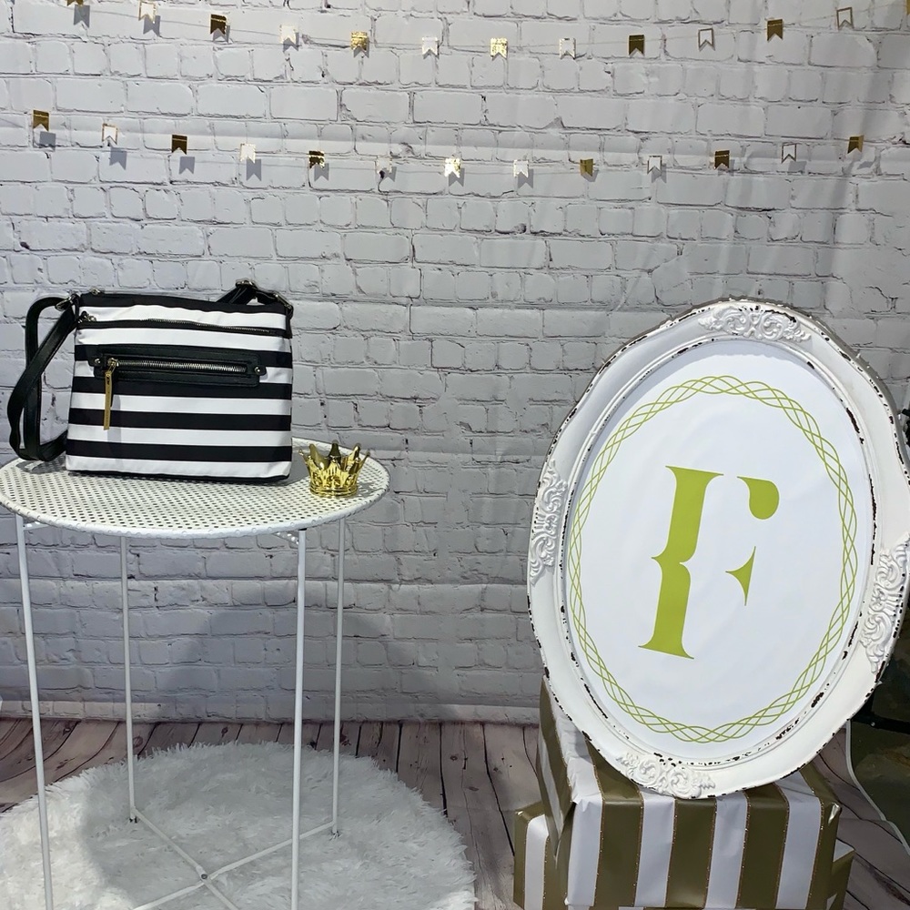 Black on White Satchel